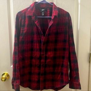 FOREVER 21 RED PLAID FENNEL